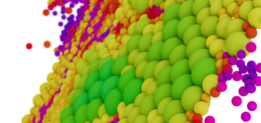 Abstract background with colorful spheres. Great for tech, design, and vibrant concepts.
