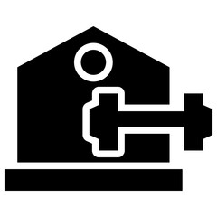 club fitness solid icon