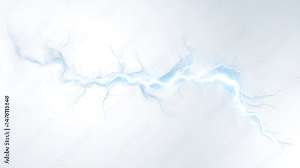Poster beautiful electric lightning bolt on a soft white background for use in various graphic design proje