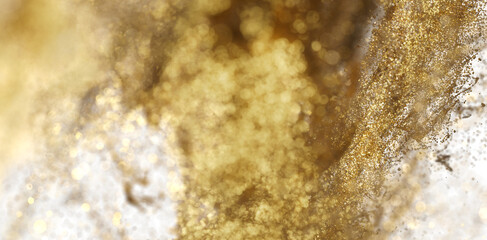 Gold Glitter Explosion Abstract Background
