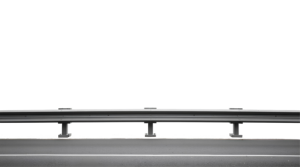 Photo of metal guardrail on a road isolated on transparent background.png