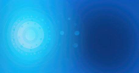 Blue background with concentric circles, vector illustration for web banner design. Vector Illustration on blue background with circular lines.