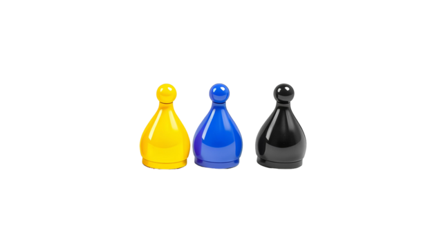 Photo of colored plastic game pieces isolated on transparent background.png