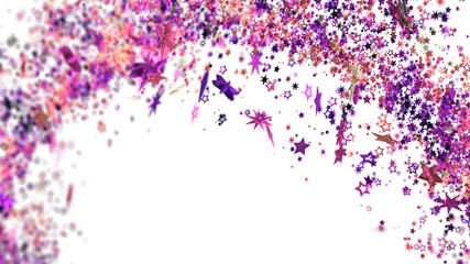 Festive background with pink and purple glitter stars. Perfect for celebrations, holidays, and more!