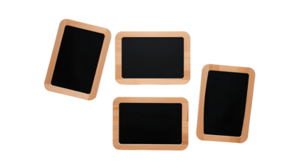Photo of wooden chalkboards isolated on transparent background.png