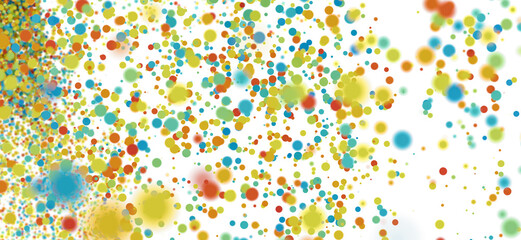 Vibrant colorful bubbles floating on white. Perfect for presentations or websites.