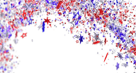 Celebrate with this festive image of red, white, and blue stars. Perfect for Independence Day or other patriotic events.