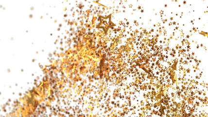 Sparkling gold stars on white. Perfect for holidays, celebrations, and luxury branding.
