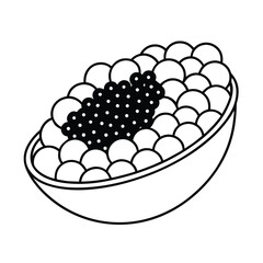 simple caviar line vector