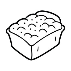 simple cornbread line art 