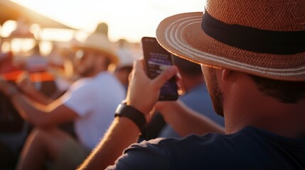 Friends Watching a Race with Excitement and Anticipation