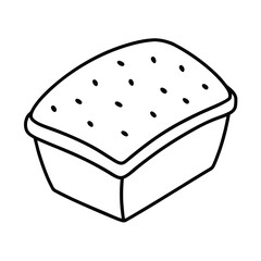 simple cornbread line art 