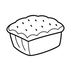 simple cornbread line art 