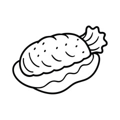 simple frikadeller line drawing