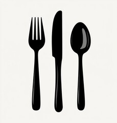 Black Cutlery Silhouette: Minimalist Dining Elegance