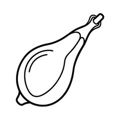 simple jamon iberico line drawing