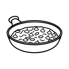 simple paella line drawing
