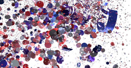 Festive confetti explosion, perfect for party, celebration, or holiday designs.  High-resolution...