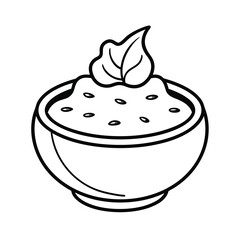 tzatziki line art vector