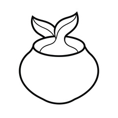 tzatziki line art vector