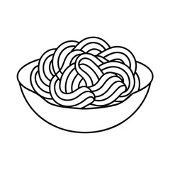 simple pasta line drawing