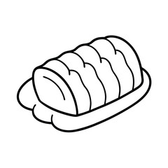 simple roast beef line drawing