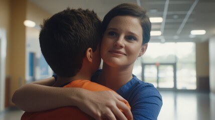 Caring Healthcare Worker Comforts Patient in Emergency Room Setting