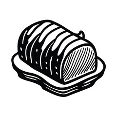 simple roast beef line drawing