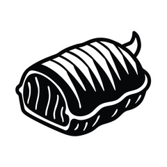 simple roast beef line drawing