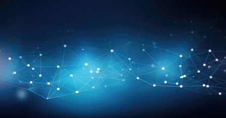 Blue background with light white lines, network technology, blue gradient background, highend sense of science and artificial intelligence.
