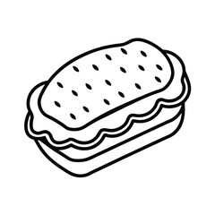 smorrebrod line art vector