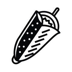 illustration of a souvlaki vector