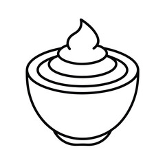 tzatziki line art vector