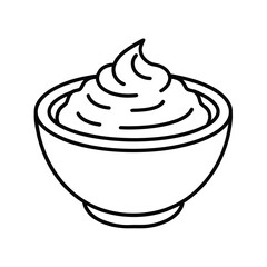 tzatziki line art vector