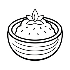 tzatziki line art vector