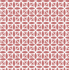 Fototapeta premium seamless pattern with pink flowers, Overall Impression, Symmetry pattern, Interlocking Design, seamless, tessellating design, four-petal flower or a four-pointed star, geometric repeating pattern 