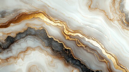 Fototapeta premium Elegant marble texture. Glimmering gold accents.