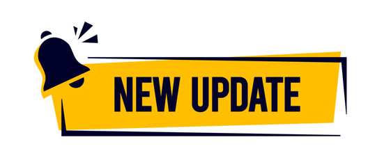 New Update Label With Ringing Bell Icon