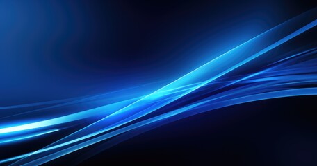 Blue background with speed lines and light effects, dark blue color scheme, background for banner, high resolution, glowing light effect