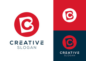 BC initials modern style inside circle logo design