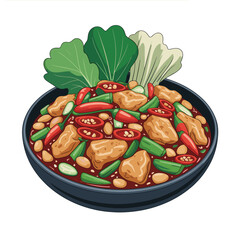 Kung Pao Chicken with Peanuts and Chili Peppers