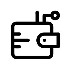 Obraz premium Digital E-Wallet Icon – Mobile Wallet Payment Illustration: A modern e-wallet icon symbolizing mobile and digital wallet payments, suitable for fintech, online banking, and finance-related uses.