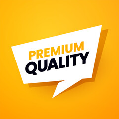 Dynamic Speech Bubble Shape On Yellow Background. Premium Quality Concept