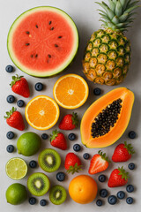 Naklejka premium fruits and vegetables