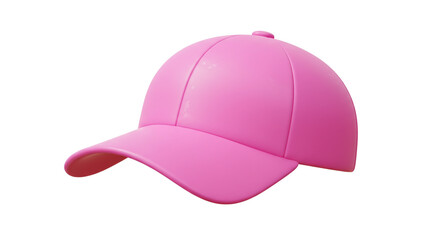 Stylish Pink Baseball Cap Perfect Summer Accessory Vivid Color Clean Design Casual Wear