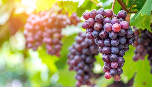 ripe grape purple fresh organic agriculture farm