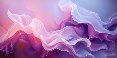 Fototapeta premium Abstract Colorful Fluid Waves in Pastel Tones - Dreamy Modern Digital Art Wallpaper
