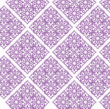 seamless pattern with floral pattern, seamless geometric pattern, repeating diamond shapes, symmetrical floral or star-like motif, traditional malay pattern, Malay traditional art or textile patterns,