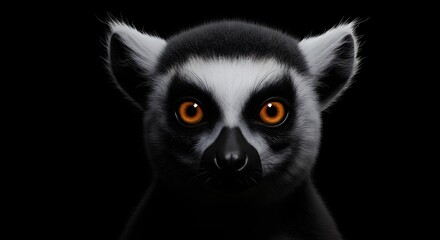 Fototapeta premium Intense Portrait of a Ring-Tailed Lemur 