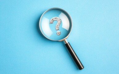 key on blue background